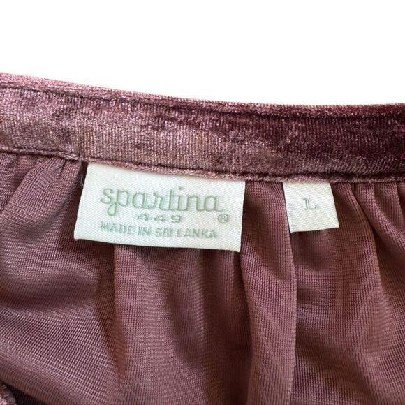 Spartina Genevieve Embroidered Velvet Top Lucas Theatre Embroidery Size Large - Picture 7 of 8